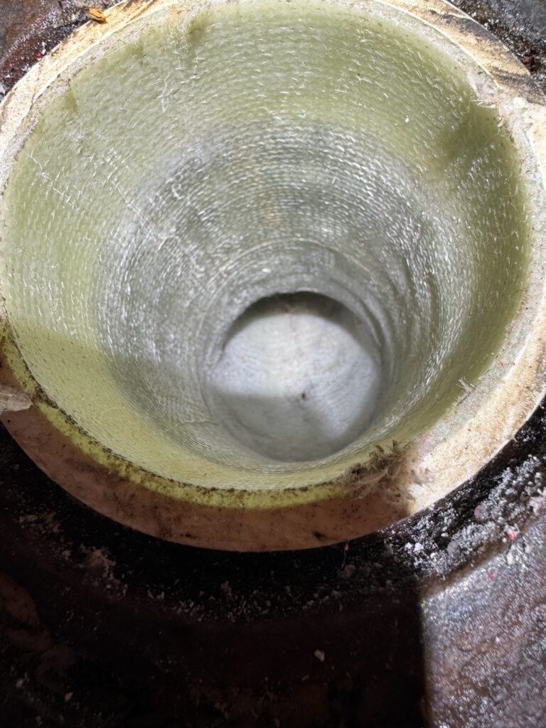 Clean drain line interior after professional drain cleaning by Velocity Master Plumbing & Trenchless Solutions.