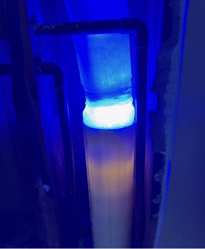 LED UV cured-in-place pipe lining (CIPP) installation during a trenchless sewer repair in Lansing, MI